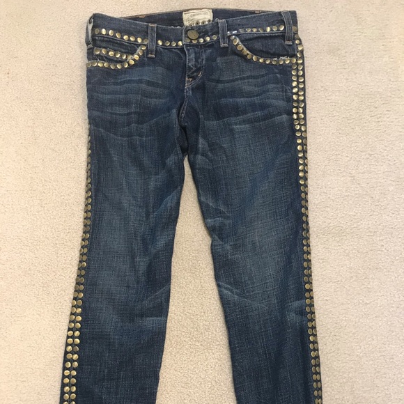 Current Elliott gold studded jeans - Picture 4 of 15